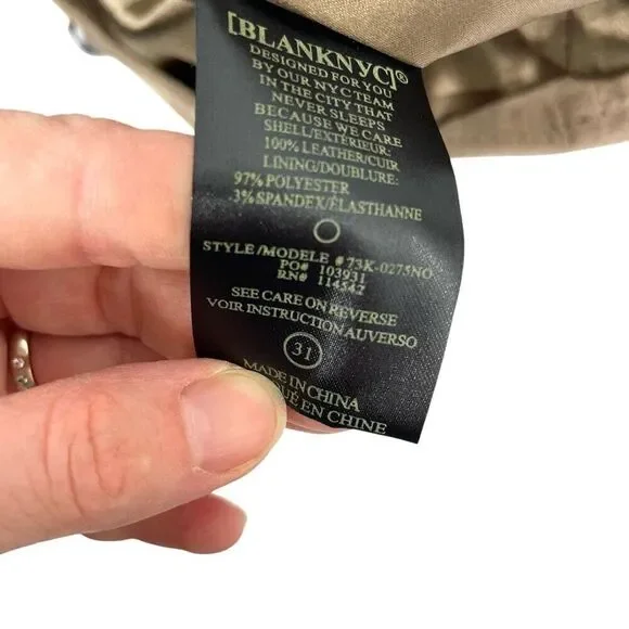 Blank NYC‎ 100% genuine suede leather mini skirt Size 31 brown - Picture 8 of 9